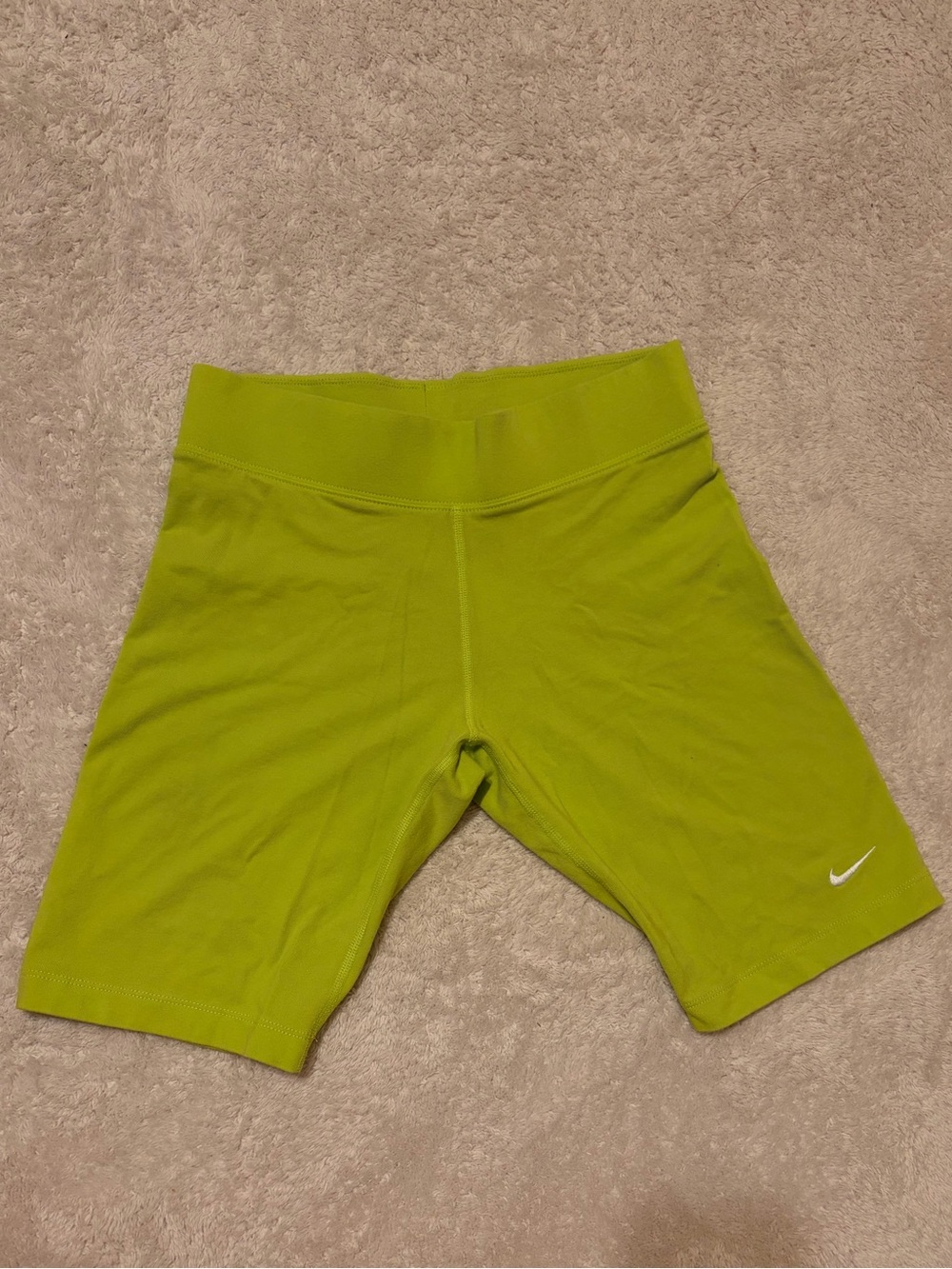 Nike Women's Bright Lime Green Bike Shorts